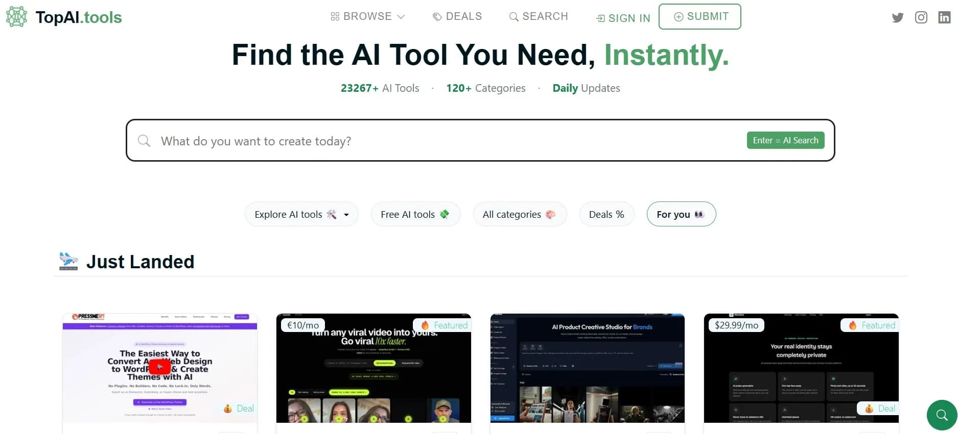 TopAI.tools Homepage Preview TopAI.tools website homepage interface preview screenshot 2026