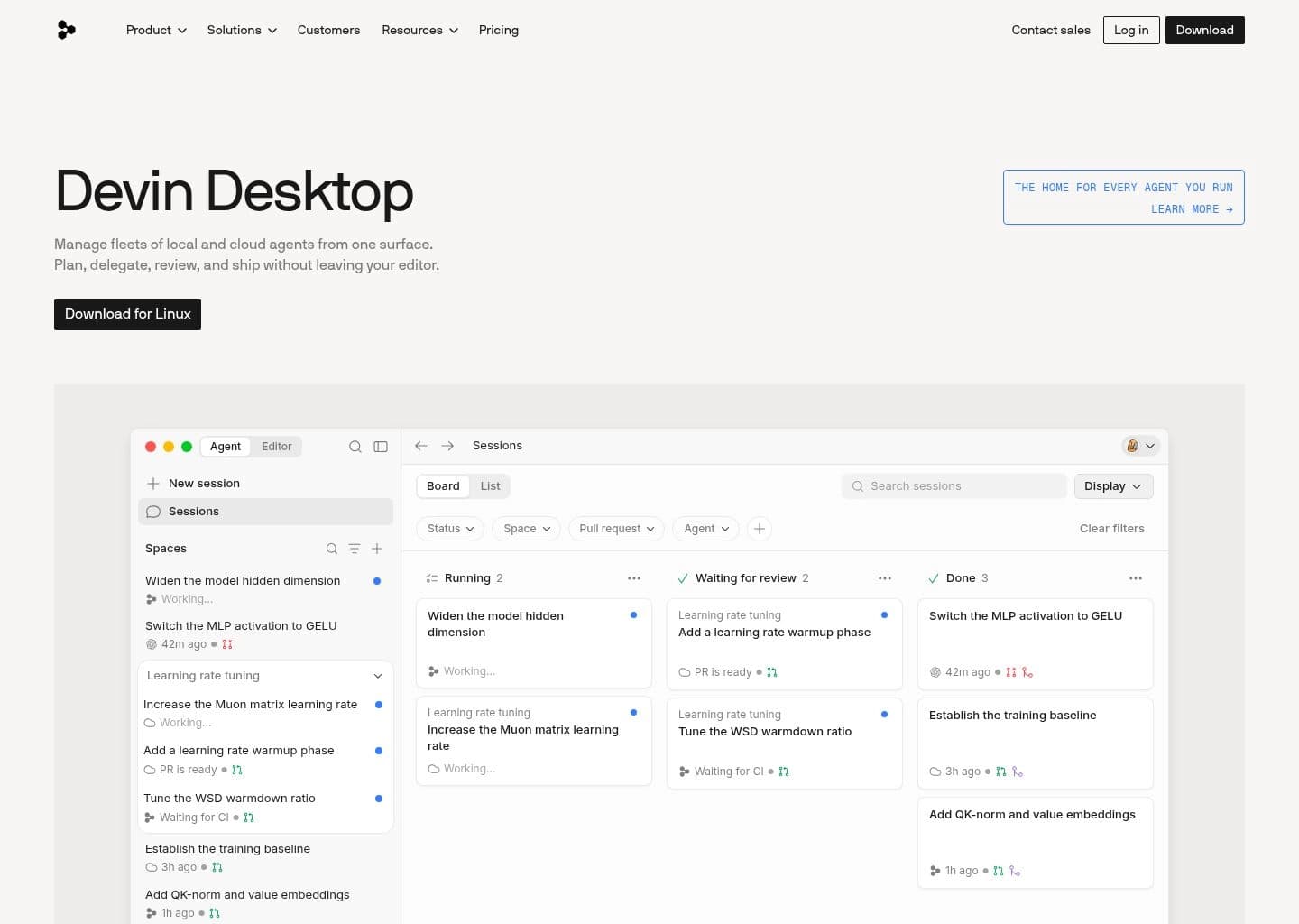 Windsurf (Devin Desktop) Interface Screenshot Windsurf (Devin Desktop) AI Developer Tool Workspace UI Preview