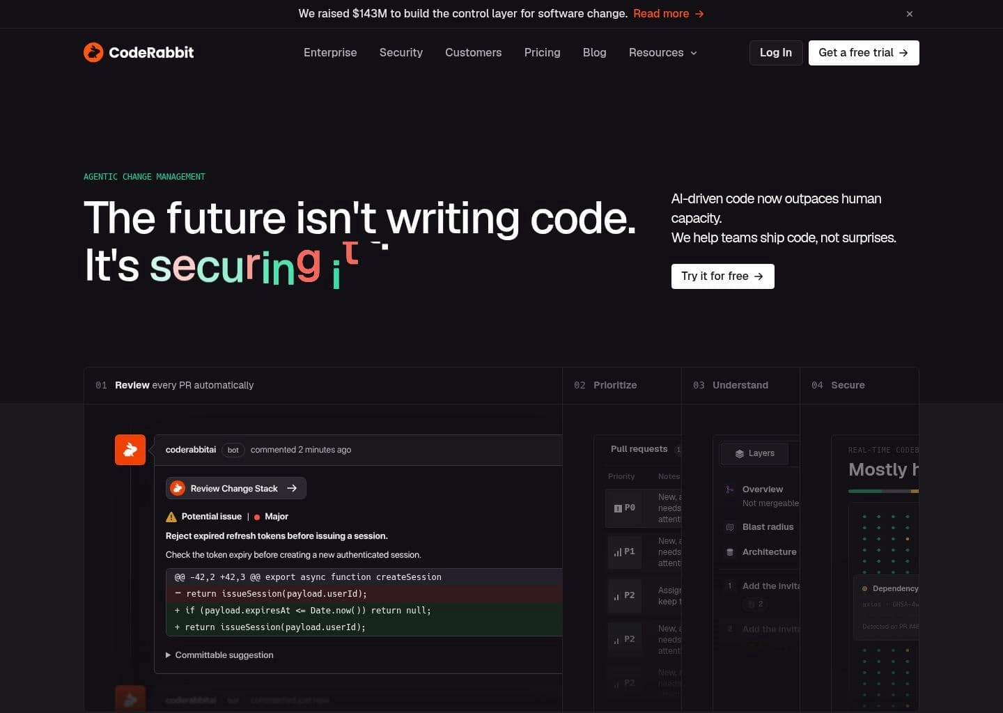 CodeRabbit Interface Screenshot CodeRabbit AI Developer Tool Workspace UI Preview