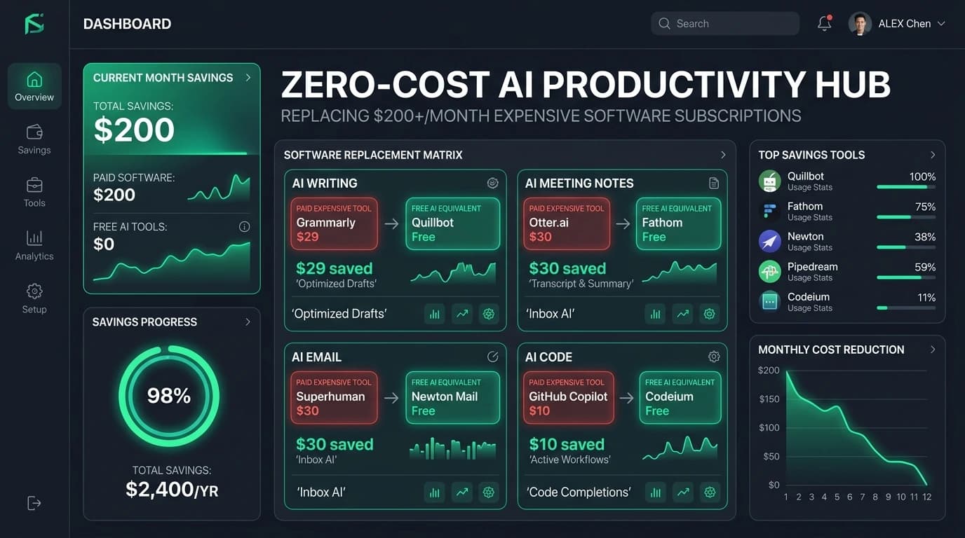 Free AI Productivity Tools That Replace $200+/Month of Software